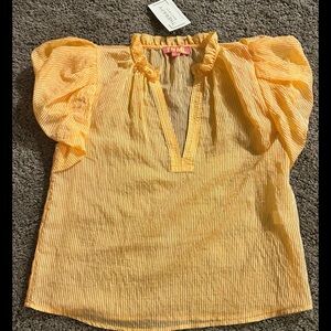 THML Striped Orange Blouse